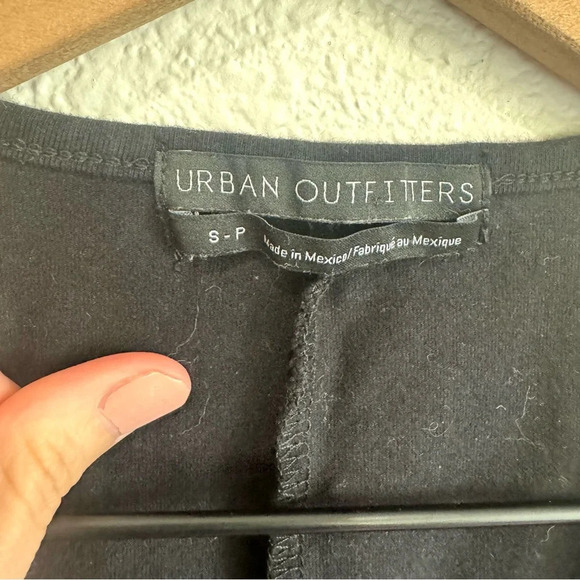 Urban Outfitters Women's S Black Mini Dress Open Front Deep V-neck Boho Y2K - Picture 6 of 9